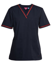 JB's  CONTRAST LADIES SCRUBS TOP -  4SCT1